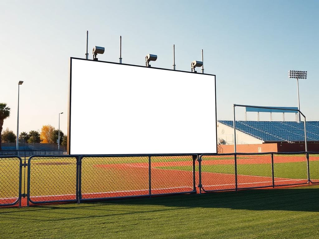 Reclamebord langs het veld (groot)