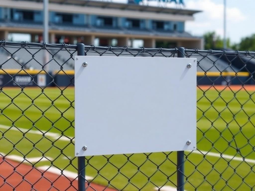 Reclamebord langs het veld (klein)